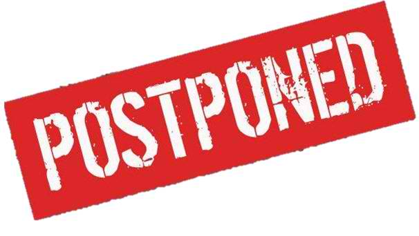 Wed. Night Events Postponed
